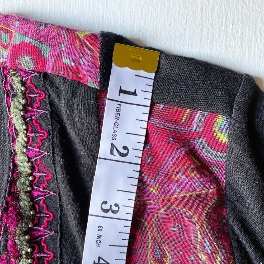 Soft Surroundings Black and Ruby Patchwork Tunic … - image 11